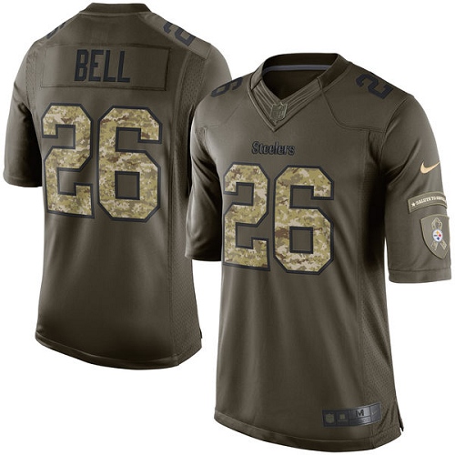 Nike Steelers #26 Le'Veon Bell Green Youth Stitched NFL Limited 2015 Salute to Service Jersey